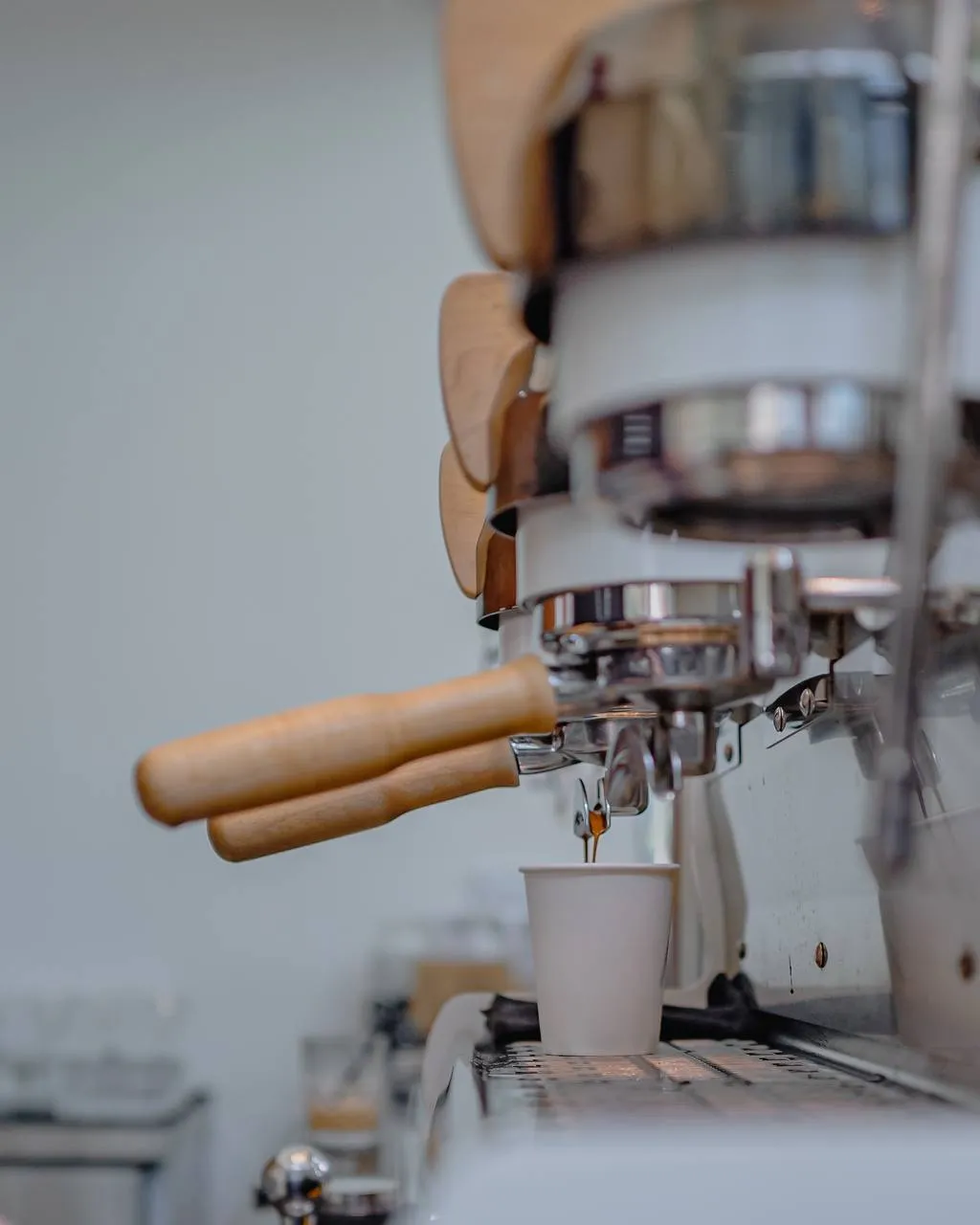 Espresso machine at the Parallel café
